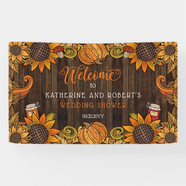 Rustikaler Fall | Begrüßungsbanner für Herbst-Polt Banner (Horizontal)