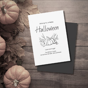 Rustikaler Fall glücklich Halloween Simple Pumpkin Feiertagskarte