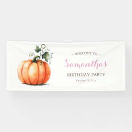 Rustikaler Fall Pumpkin Birthday Banner