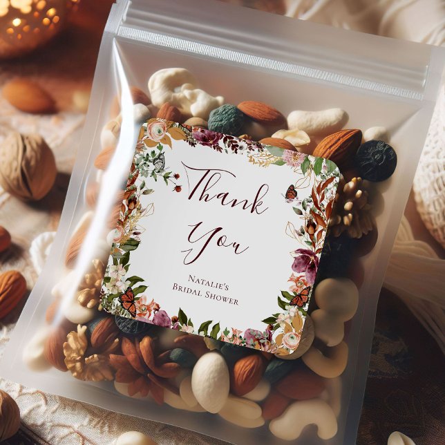 Rustikaler Fall Quadratischer Aufkleber (Von Creator hochgeladen)