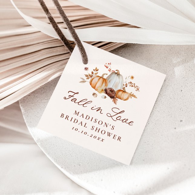 Rustikaler Fall von Liebe Pumpkin Blumenzellenfett Geschenkanhänger (Von Creator hochgeladen)