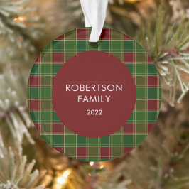 Rustikaler Familienname Karierte Ornamente