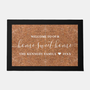 Rustikaler Familienname Zuhause Sweet Zuhause Coir Fußmatte
