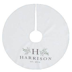 Rustikaler Familienurlaub Polyester Weihnachtsbaumdecke