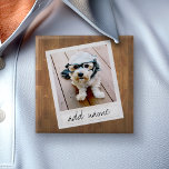Rustikaler Foto-Rahmen mit quadratischem Instagram Button<br><div class="desc">Ein Vintages und trendiges Design mit einem Retro-Rahmen, mit dem Sie Ihr Lieblings-Selfie oder Portrait eines Freundes hinzufügen können. Verwenden Sie ein quadratisches Foto, um ein einzigartiges und persönliches Geschenk zu kreieren oder den Hipster Welpen behalten und einen trendigen Sake zu machen. Wenn Sie die Bilder anpassen müssen, klicken Sie...</div>