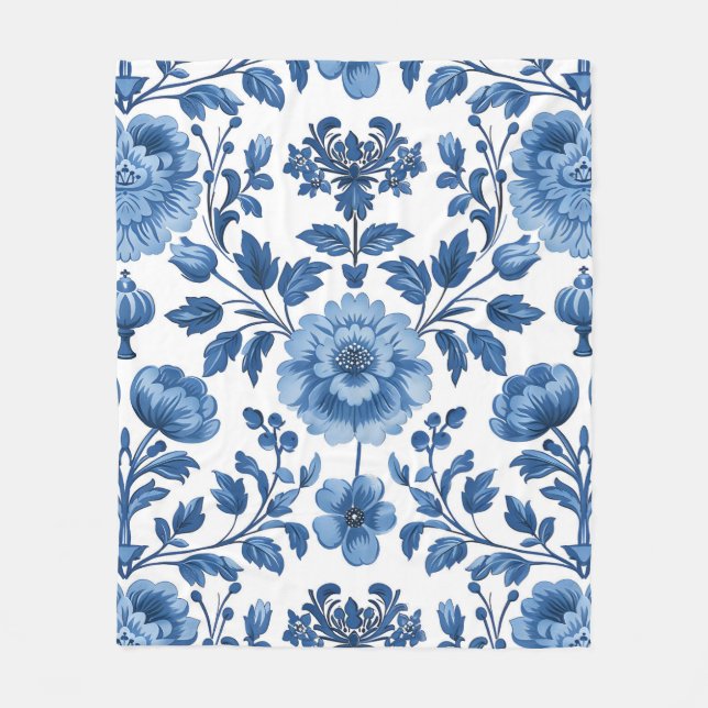 Rustikaler französischer Blumengarten Fleecedecke (Vorderseite)