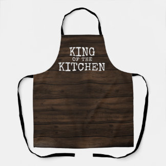 Rustikaler Funny King of the Kitchen Schürze