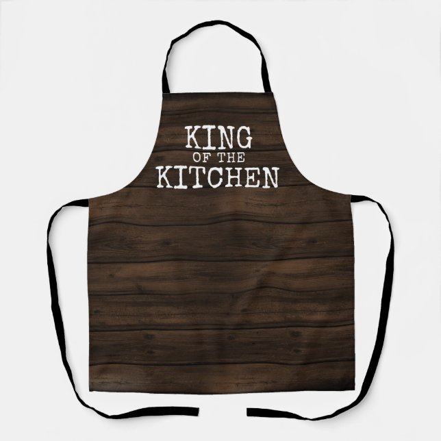 Rustikaler Funny King of the Kitchen Schürze (Vorderseite)