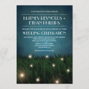 Rustikaler Garten Frische Hochzeitsfeier Einladung