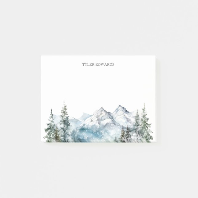 Rustikaler Gebirgszug Post-it Klebezettel (Vorderseite)