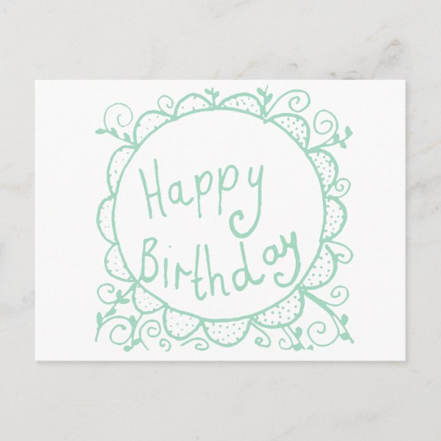 Rustikaler Geburtstag Postkarte (Vorderseite)
