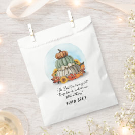 Rustikaler gesegneter Fall Sonnenblume Pumpkin Bib Geschenktütchen