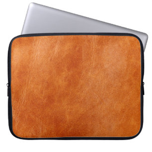 Rustikaler Ginger Glattleder Laptopschutzhülle
