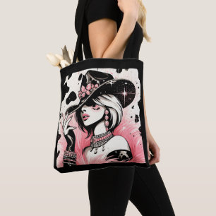 Rustikaler Glam-Cowgirl-Rosa-Sparkle-Cowhide-Druck Tasche