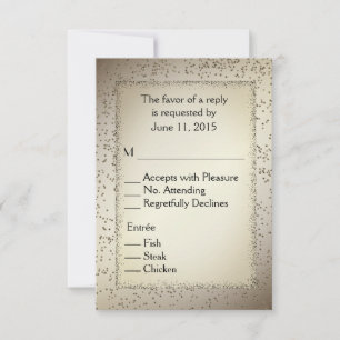 Rustikaler Glitzer UAWG w Entree Chores RSVP Karte