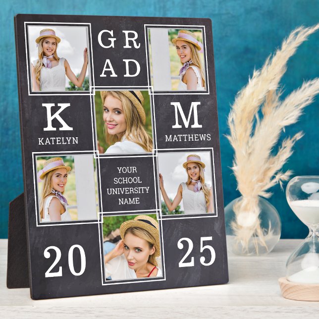 Rustikaler Graduate Custom Unique 6 Foto Abschluss Fotoplatte (Von Creator hochgeladen)