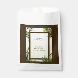 Rustikaler Grünbaum Hochzeit Geschenktütchen
