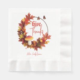 Rustikaler Herbst Danke Serviette