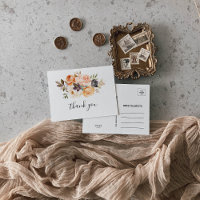 Rustikaler Herbst Elegant Floral Vielen Dank