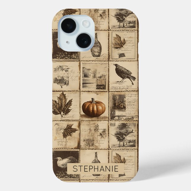 Rustikaler Herbst-Ephemerenkollage | Warm Earthy ( Case-Mate iPhone Hülle (Rückseite)