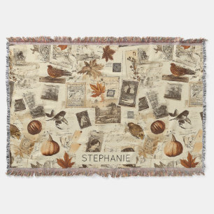 Rustikaler Herbst-Ephemerenkollage   Warm Earthy Decke