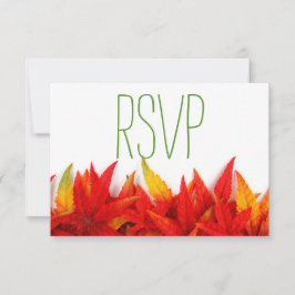 Rustikaler Herbst hinterlässt Hochzeit im Herbst - RSVP Karte