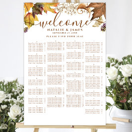 Rustikaler Herbst Hochzeitstisch Poster