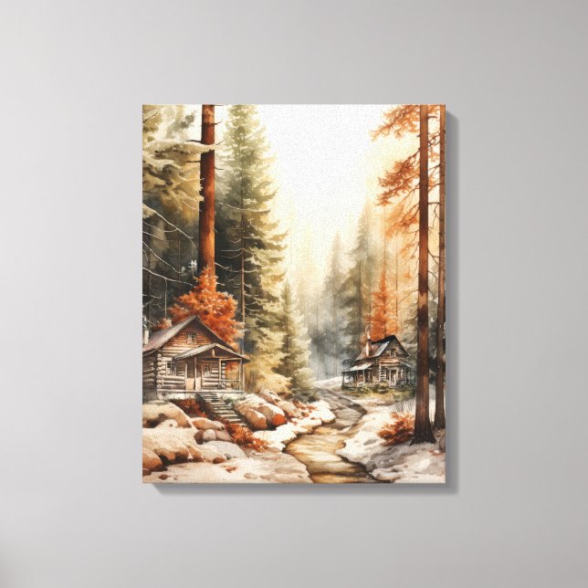 Rustikaler Herbst Leinwanddruck (Vorderseite)