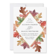 Rustikaler Herbst verlässt Hochzeit im Herbst