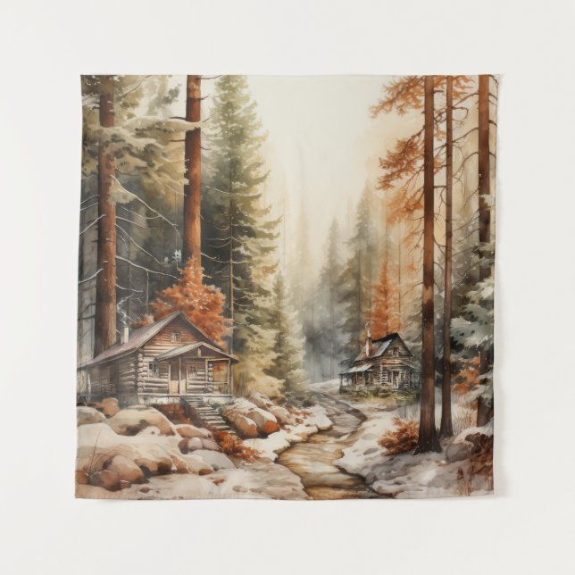 Rustikaler Herbst Wandteppich (Vorderseite)