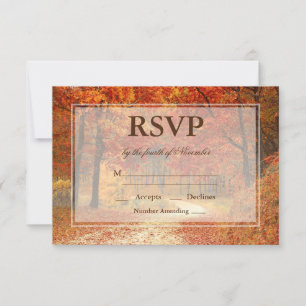 Rustikaler Herbstbaum Hochzeit RSVP