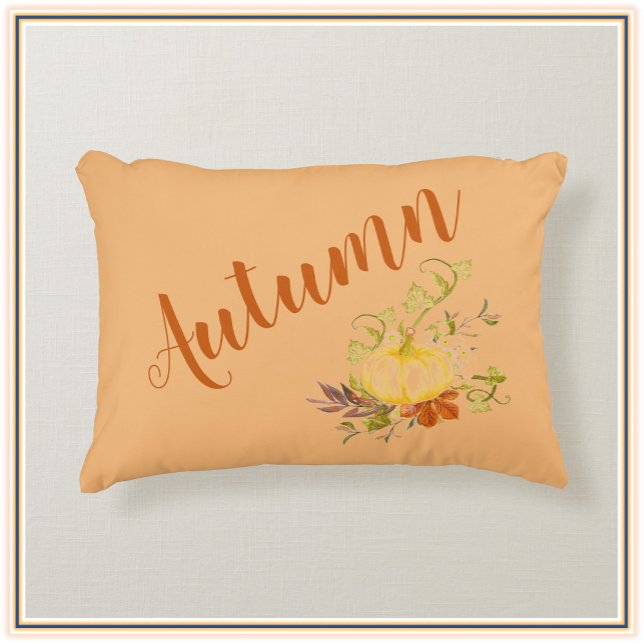 Rustikaler Herbstfall Pumpkin Farbe Akzent Kissen (Von Creator hochgeladen)