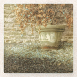 Rustikaler Herbstgarten Glasuntersetzer