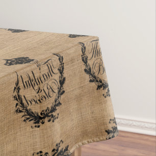 rustikaler Herbstherbst Erntedank dankbar gesegnet Tischdecke