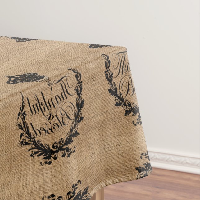 rustikaler Herbstherbst Erntedank dankbar gesegnet Tischdecke (Beispiel)