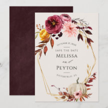 Rustikaler Herbstleaves Save the Date