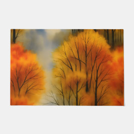 Rustikaler Herbstwald - Herbst Farbe Fußmatte