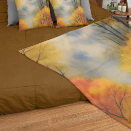 Rustikaler Herbstwald - Herbst Farbe Sherpadecke