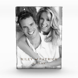 Rustikaler Herr und Frau Personalized Custom Fotoblock