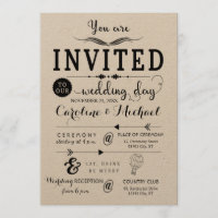 Rustikaler Hipster Hochzeitskarte