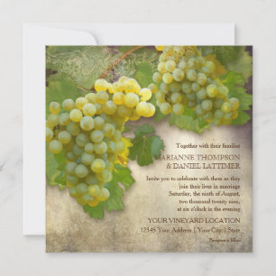 Rustikaler Hochzeitwein Weinanbau Weinberg Vintage Einladung