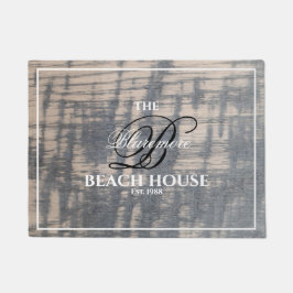 Rustikaler Holzeffekt des Beach House: White Name  Fußmatte