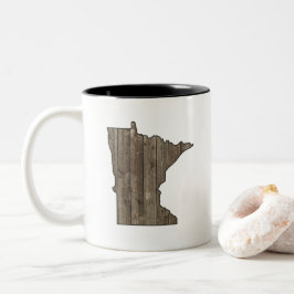 Rustikaler hölzerner zweifarbige tasse
