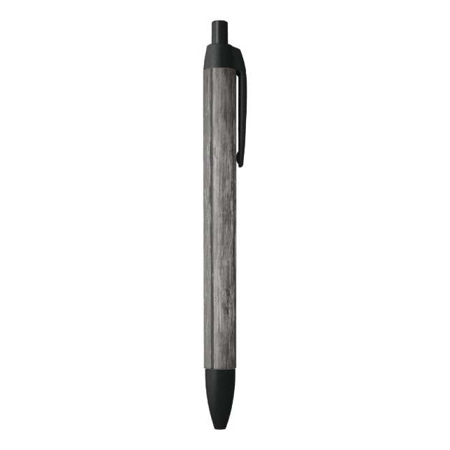 Rustikaler Holzhintergrund Schwarzer Tinte Pen Kugelschreiber (Unterseite (Vertikal))