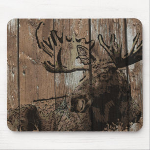 Rustikaler Holzmoor Mousepad
