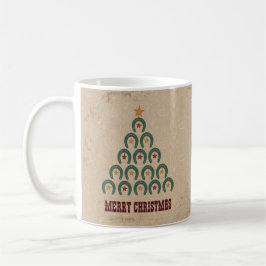 Rustikaler Horseshoe Weihnachtsbaum Kaffeetasse