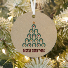 Rustikaler Horseshoe Weihnachtsbaum Ornament Aus Metall