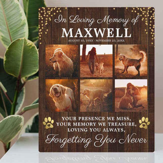 Rustikaler Hund aus Holz Fotoplatte (Von Creator hochgeladen)