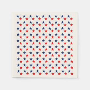 Rustikaler Juli Vierte Patriotische Amerikaner Red Serviette