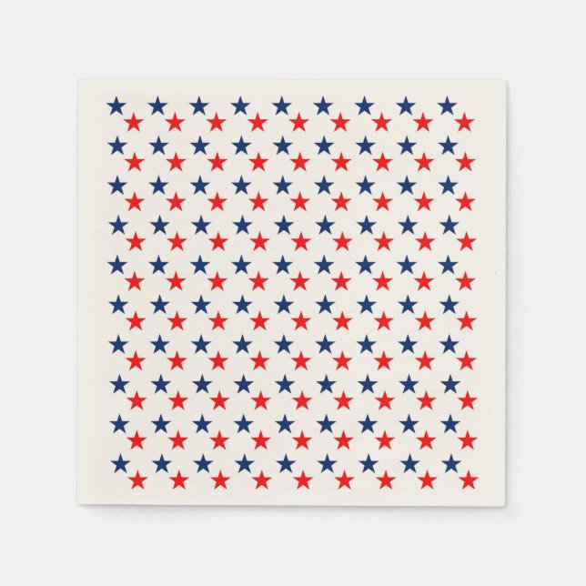 Rustikaler Juli Vierte Patriotische Amerikaner Red Serviette (Vorderseite)